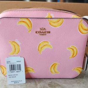 Coach mini camera bag banana print
